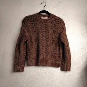 Salt Water Luxe Cropped Knit Sweater   Size S